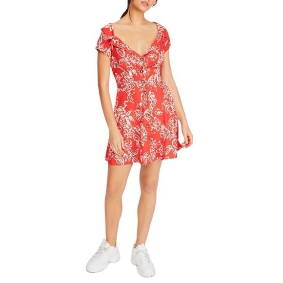 Free People  Love Linen Mini
Dress Size 6 - Picture 1 of 5